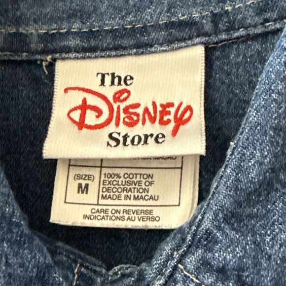 Vintage Disney Store Denim Shirt Mens Size Medium Mickey Embroidered Walt Studio - Picture 5 of 12